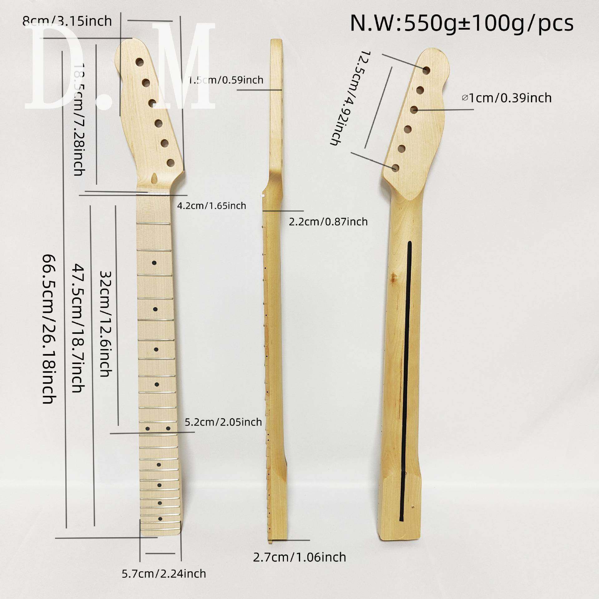 吉配件琴颈电L左手吉他T他柄料TL22QUR品枫木成品吉他柄3色反手