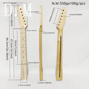 吉配件琴颈电L左手吉他T他柄料TL22QUR品枫木成品吉他柄3色反手