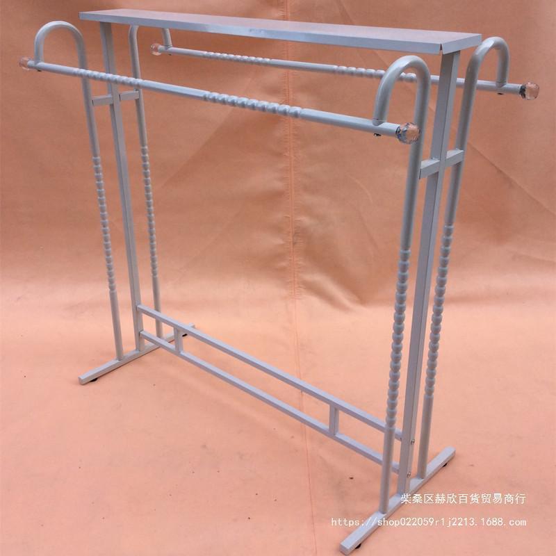 铁艺服装店示落地式挂衣架架装货架双杆侧挂衣服展架ZTV子中童岛
