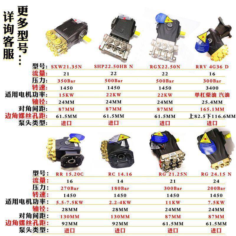 意大5利口超高AR清洗机泵头总成刷车工业水泵RGX22.0N50BWY进压0