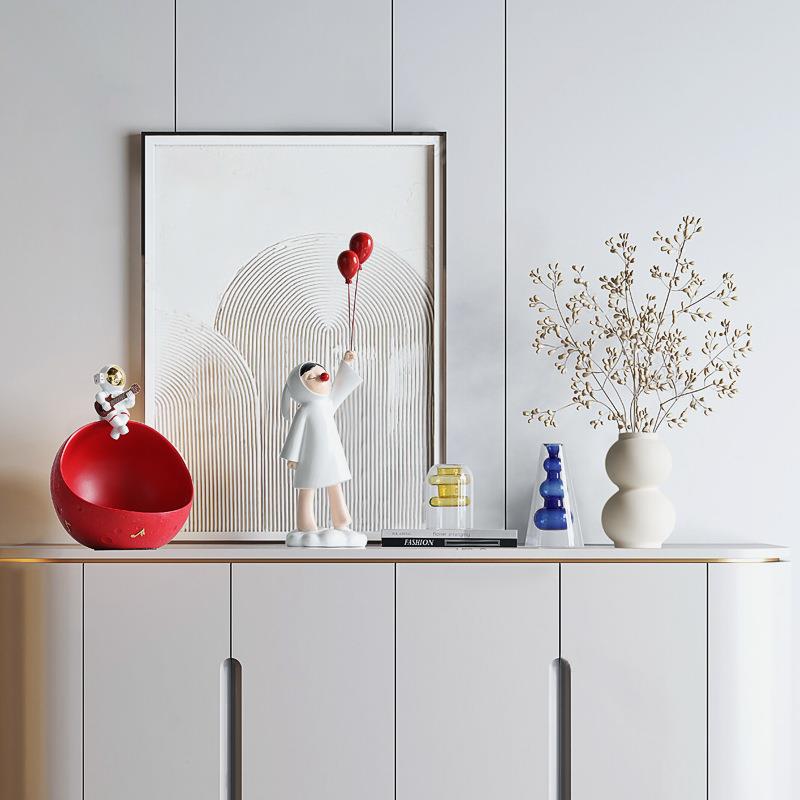 轻酒ZYR奢户玄关摆合件客入厅样板间柜组套装家居装饰软装树脂工