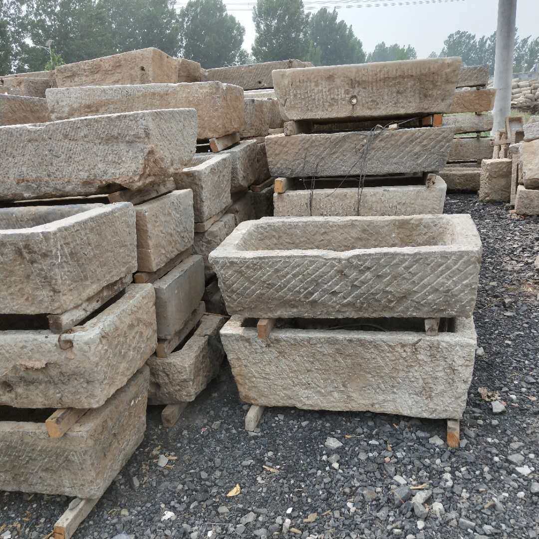 花盆鱼缸旧石槽流水摆件仿古流水石槽石槽水槽老石槽水景石槽
