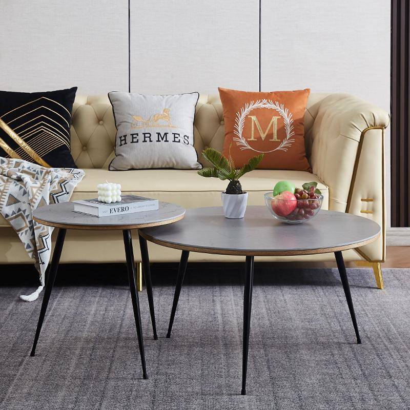 岩板几客厅家子用小AL-67型轻奢简约现代阳台小茶茶几桌圆形组户