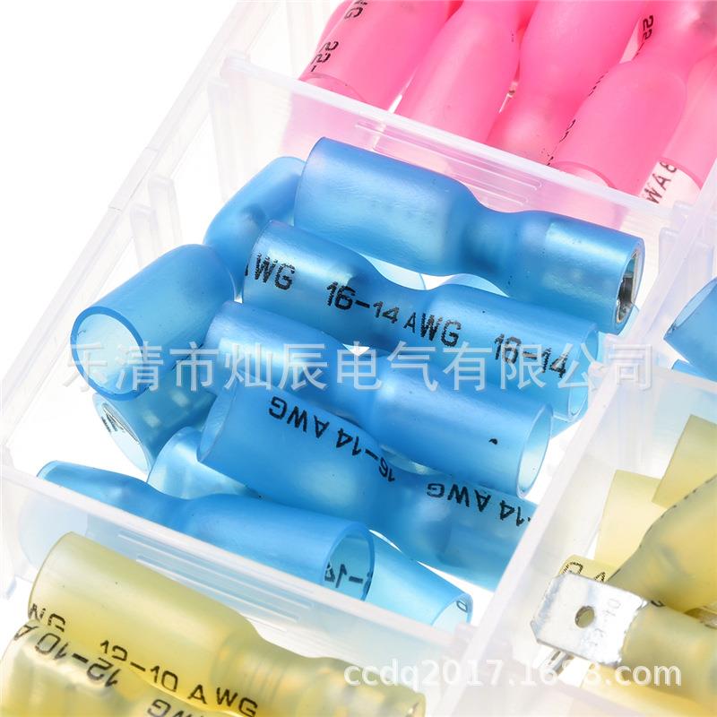 跨境电94pcs焊锡环商热接2线连缩接端子150p+热缩管组合1IDA44p套