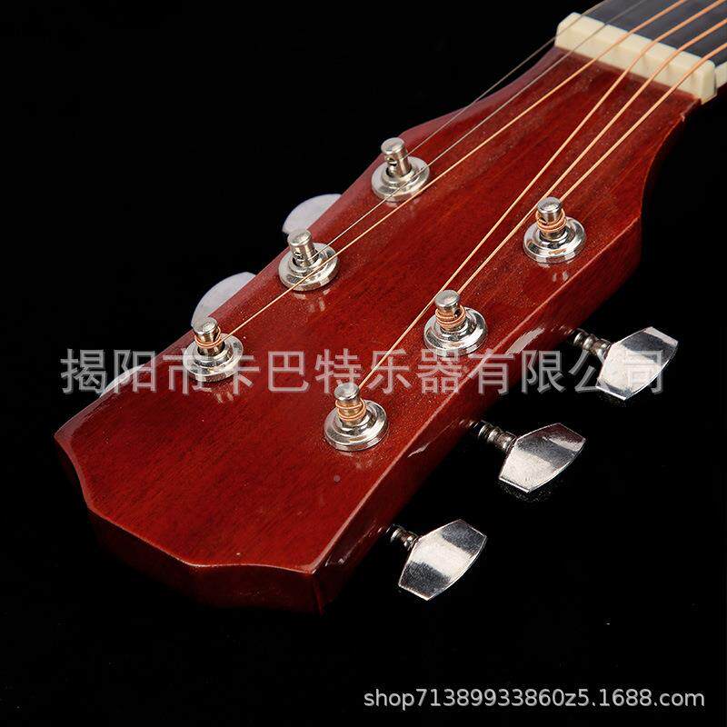 38寸ZTI椴木缺包民谣角吉他亮光初学者木吉他普全及练习男女边专