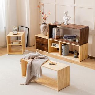 圆角自隔由书组合实木格wyy25062子柜胡桃色架窗书柜落地收纳柜断