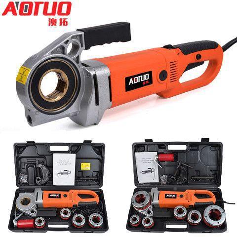 澳拓大ETH率手持电动丝功机管道攻铰丝铰套扳螺纹镀锌管套丝4分-2