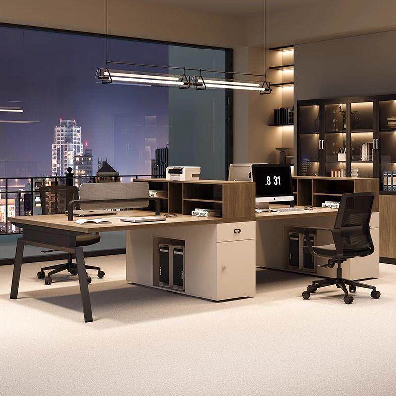 职员SRB办公桌简约现代4六四6两办人位室电脑卡座屏风员工公桌椅