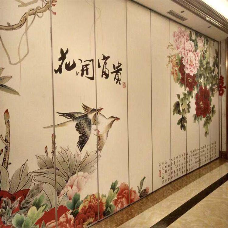 餐厅包间隔移动折叠门音动屏酒店活动隔XBY断风墙厂家宴会厅移隔
