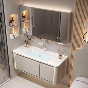 cs油风卫奶生间浴室柜组合厕所陶瓷岩洗板热弯一体洗F78M956T手脸