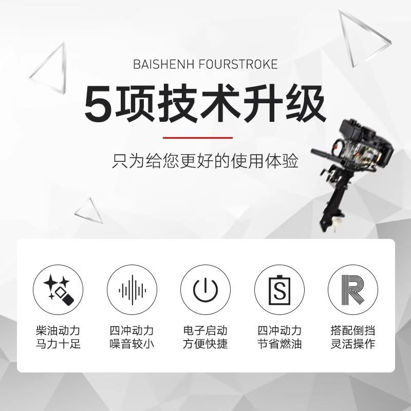 柴油用推进器四冲程马达船外机船挂机机船带船尾大CWS功率倒挡电