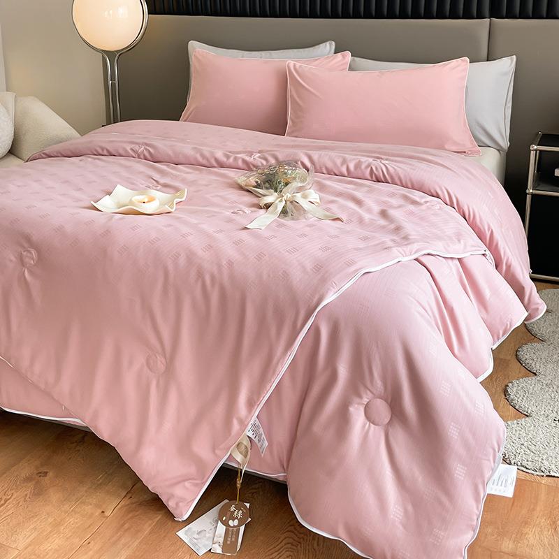 蚕丝大豆纤OWA维子母被二合一拉款被子被芯季通用加厚冬四链被春