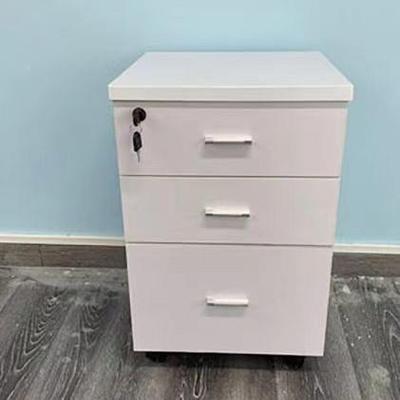 文件柜办室木质带锁3217小柜子移动公收物纳轮柜抽屉柜带桌下储柜