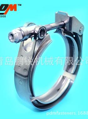 30不钢4卡.0TWK英寸子母4法兰V型沟锈槽箍