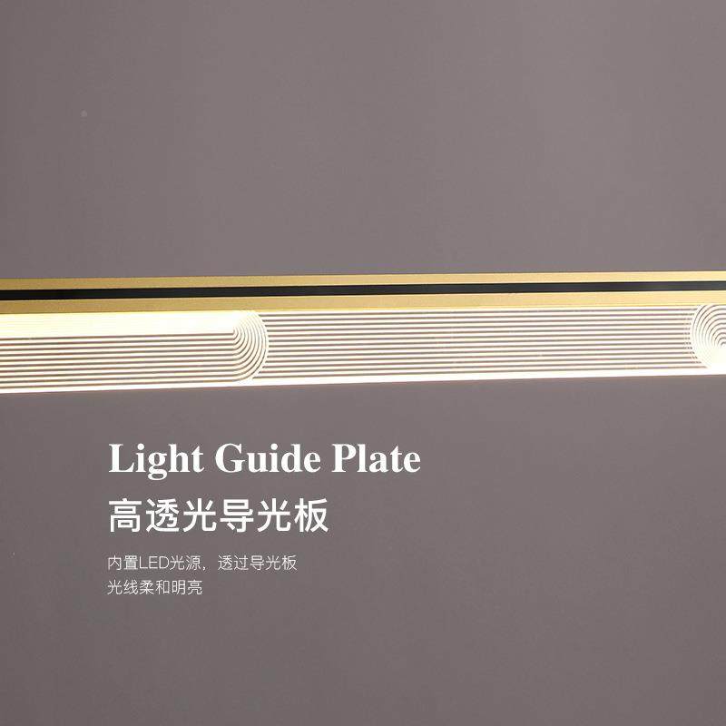 新款吊灯现代简客约网红餐桌厅吧台办公室厅卧室ledWZU餐条灯长灯