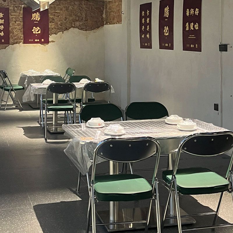 市井怀旧港式茶餐厅餐桌椅商用工业风大排档烧烤店不锈钢桌椅组合