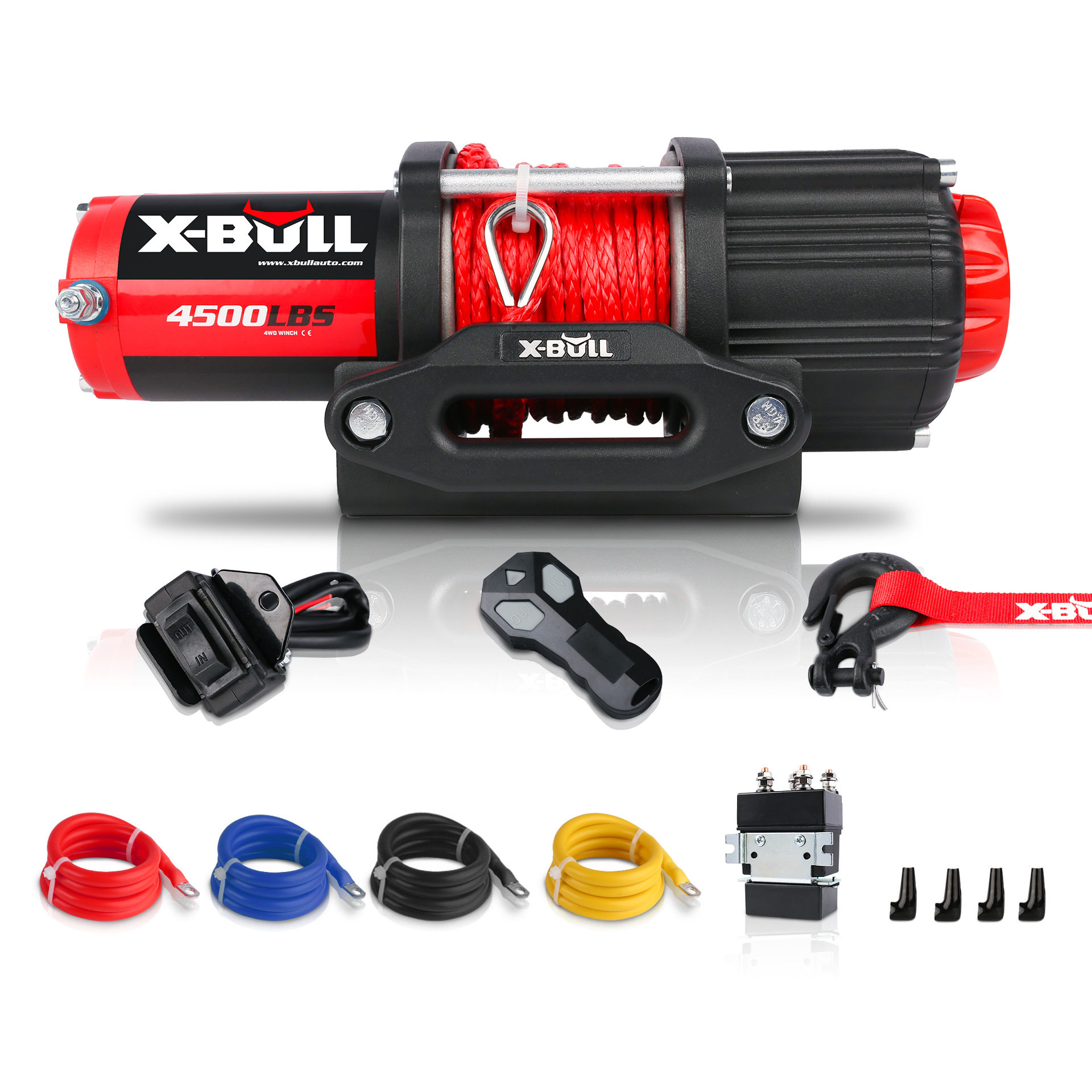 X-BVLL4500S磅电动绞盘尼龙绳