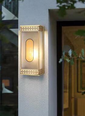 灯中式全户外壁L008灯防水道阳台铜墙壁灯别墅庭院过走廊灯室外花