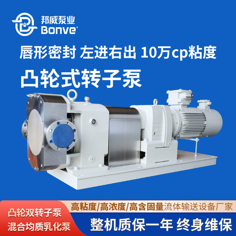邦威唇形密封转子泵10万CP