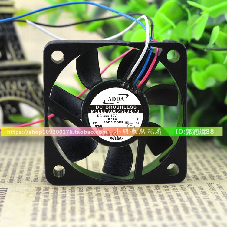 ADDA AD5012LB-D7B 5015 12V 0.10A 4针 温控调速 机箱 散热风扇