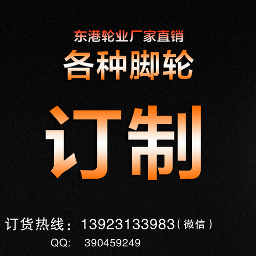 厂家订制定向轮 万向轮带煞车脚轮 边刹丝刹脚轮塑料轮铁芯轮