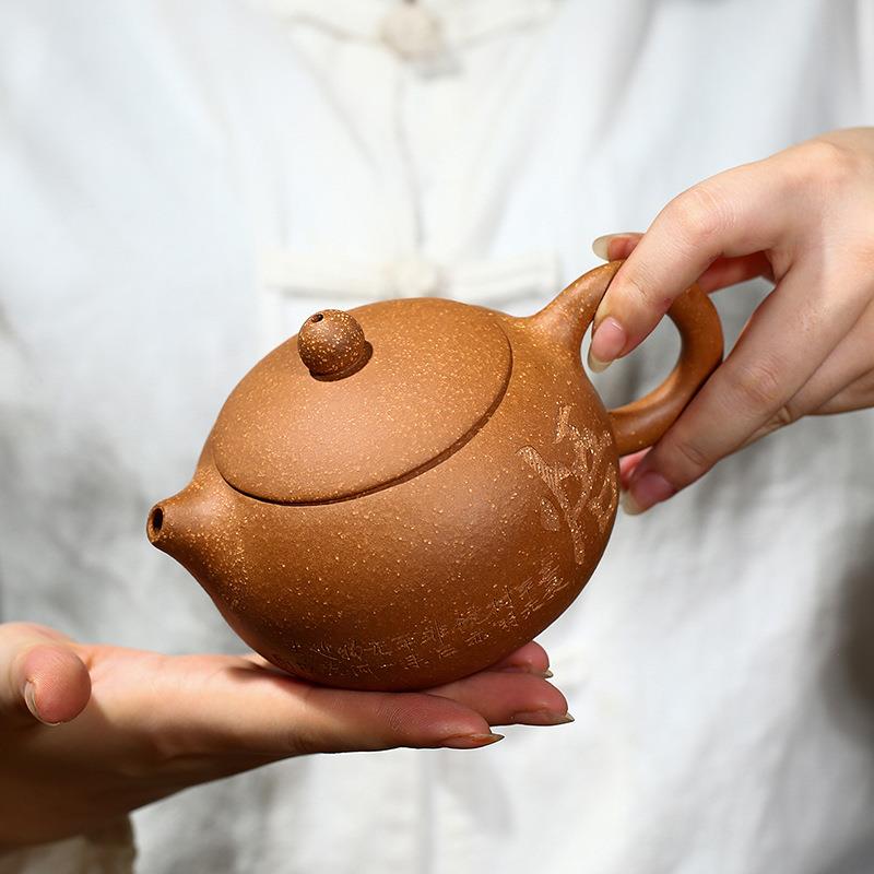 宜紫砂壶厂工茶手壶茶具泡茶壶原矿老段兴泥大品西施QAN壶家一件