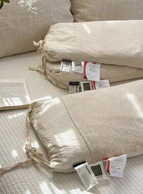 可调亚式麦麻养生荞枕人护肩颈YIMING亲肤透气家用成高枕儿童低枕