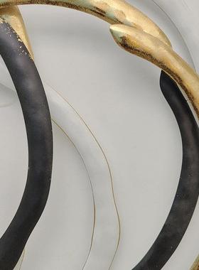 简约客KKA厅铁艺挂钟轻沙发墙面挂件厅装创意餐墙饰上装饰w奢alld