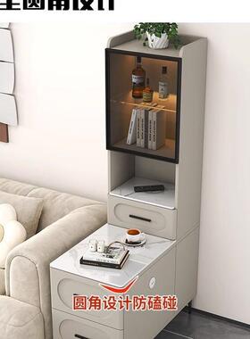 J^岩板沙发边茶柜侧边柜客厅家用角几置架现物代简XFN约柜边桌小