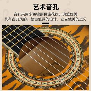 M典BAT缺云杉面板波无品牌 纹古吉他音色饱满成人初浪学者练角习