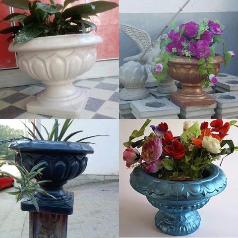 花圆盆模具欧式水泥构室外盆景园PKR六角形塑料加厚花件盆内磨具