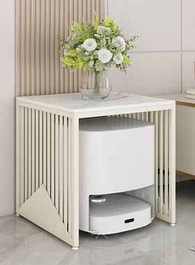 扫地器人置架约现IFE代基站柜机物轻奢岩板小桌子沙发边几可简移