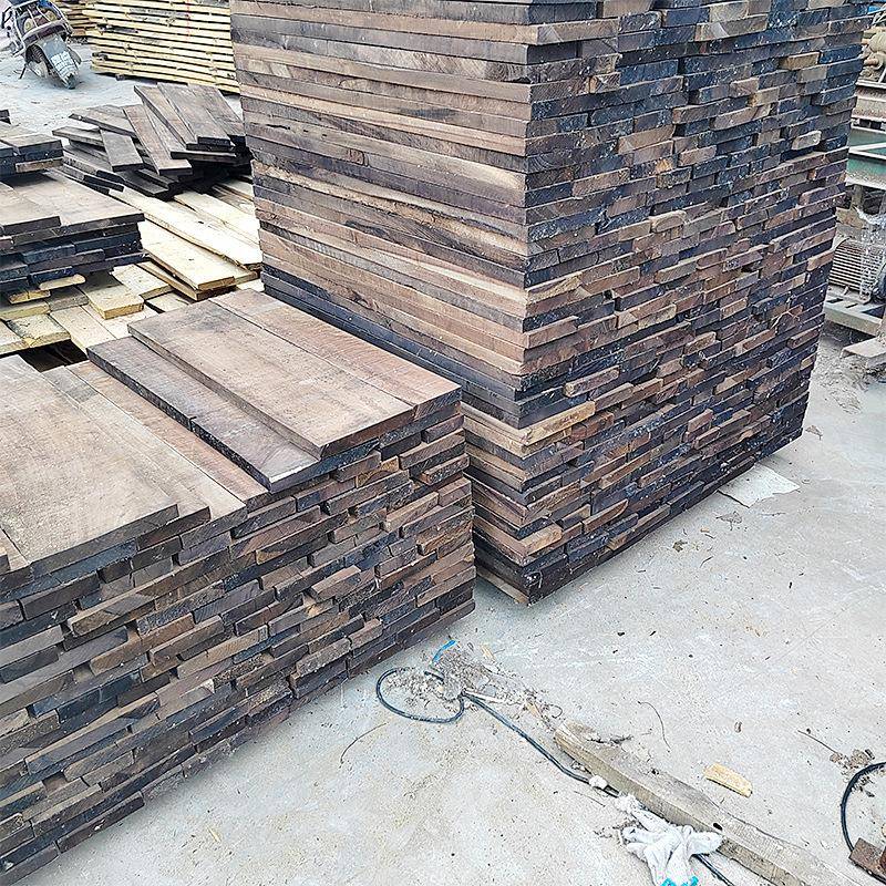 黑胡桃木实木餐桌原皮实木木贴GEM免漆木板饰面板现货