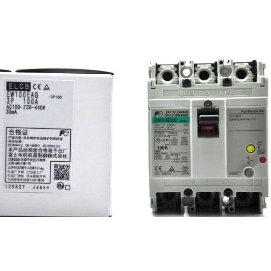 富士漏电断路器EW100EAG3P 60A 50A 30ma 100ma 500ma 原装漏电