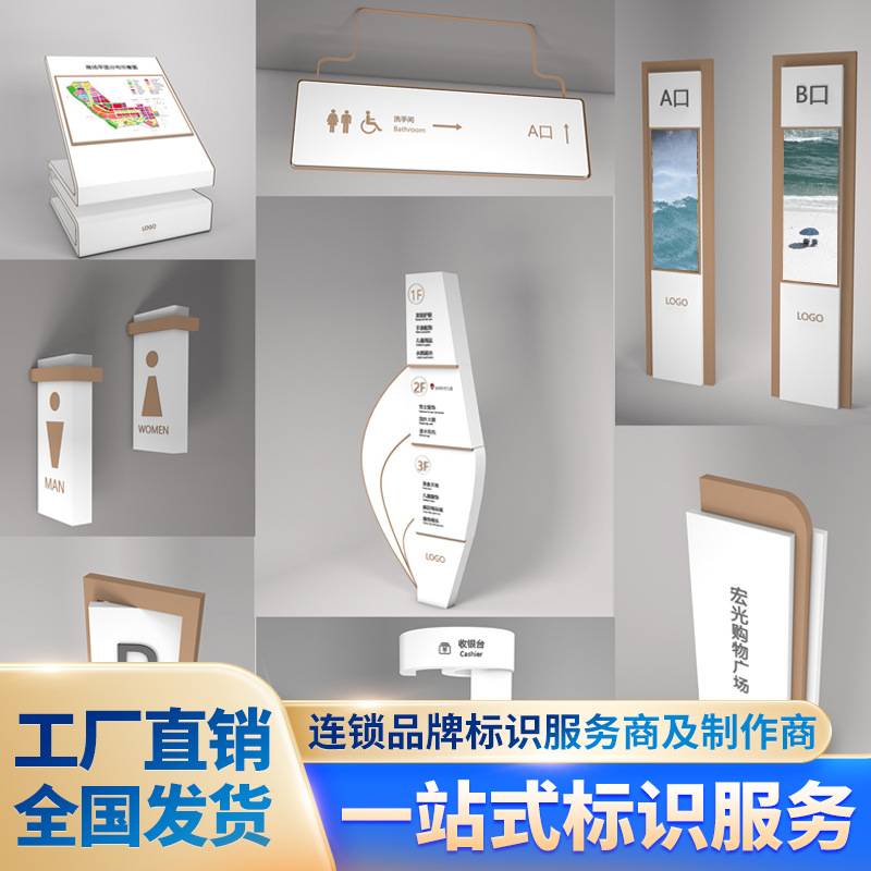 户外立式指引路牌广场小区公园精神堡垒导视牌大型广告标识指示牌