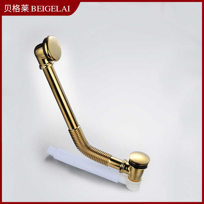 全铜浴缸大弹跳下水器带滤网