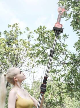 动加长杆电高枝剪UQL电剪伸缩杆树修剪机伸延长杆缩修枝剪果伸缩