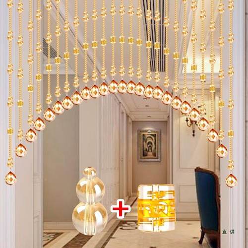 关珠VOA帘隔断水晶帘子门帘家用玄屏厕所风厨房葫芦门客厅对门免