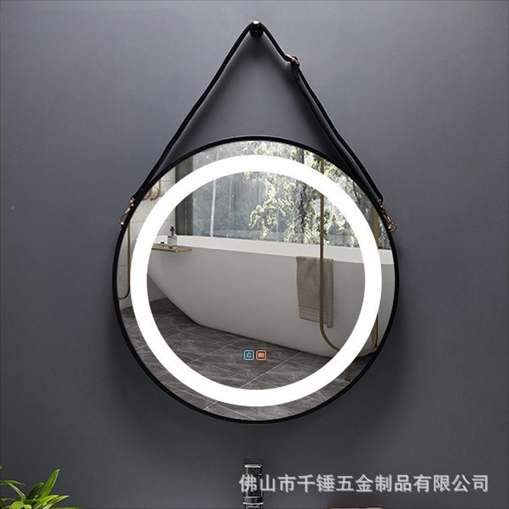 浴室镜形水滴圆周灯KVQ带灯镜酒店商场卫生四间洗手间形防雾镜家