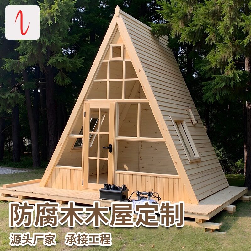 户外防腐木中式三角民宿售货亭