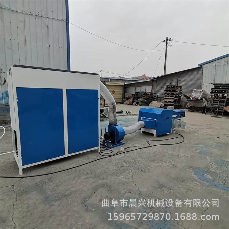 沙口发大靠背充棉机双发抱沙枕冲棉机公仔棉OFB纤维棉开松机