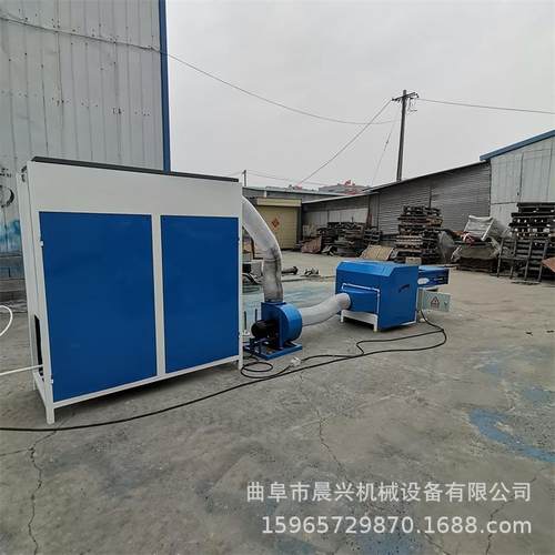 沙口发大靠背充棉机双发抱沙枕冲棉机公仔棉OFB纤维棉开松机