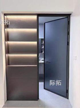 铝合金门连离柜卫干生间隔门联柜湿分屏风断移门一无品牌/体柜极