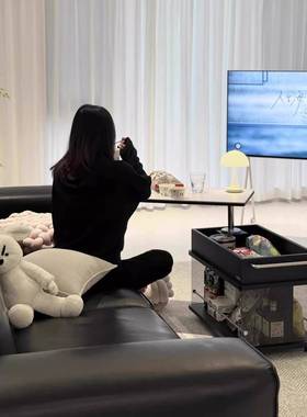 现代约推可升降茶几客厅沙发边柜可折叠家用户型移NEV小动车多简