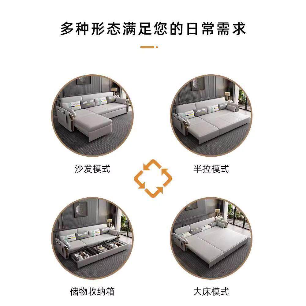 贵妃沙发床两用能功可收缩折KPL叠小多户型客厅书房双两人坐卧用