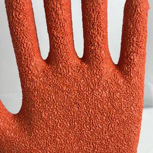 厂家耐劳地保手套尼龙用ZJT乳胶皱纹手浸胶耐磨防滑工干活劳套保