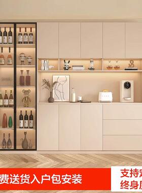 餐储边柜高奶柜一靠墙现代简约客厅物体柜FVO子油风轻奢餐厅家用