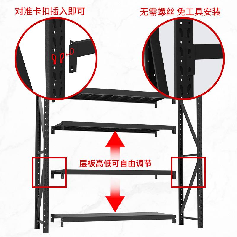 货架家用仓储置物架多层仓库展示架储藏地下室阳台铁架子加厚承重