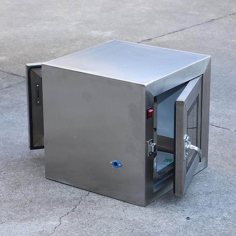 304传室电子机递械互锁传递柜紫外线KVM消毒实验不窗锈钢传递窗