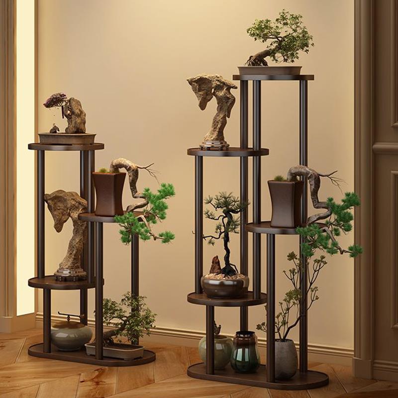 谋花架子ltao8564厅落置物地架阳台现代简约花盆生架多层架客实木
